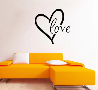 Valentine's Day carved wall stickers for bedroom and living room decor
