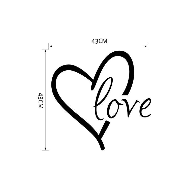 Valentine's Day carved wall stickers for bedroom and living room decor