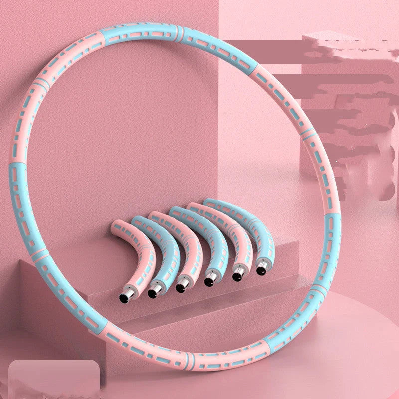Stainless steel fitness hoop with high elastic foam for waist training