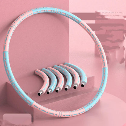 Stainless steel fitness hoop with high elastic foam for waist training