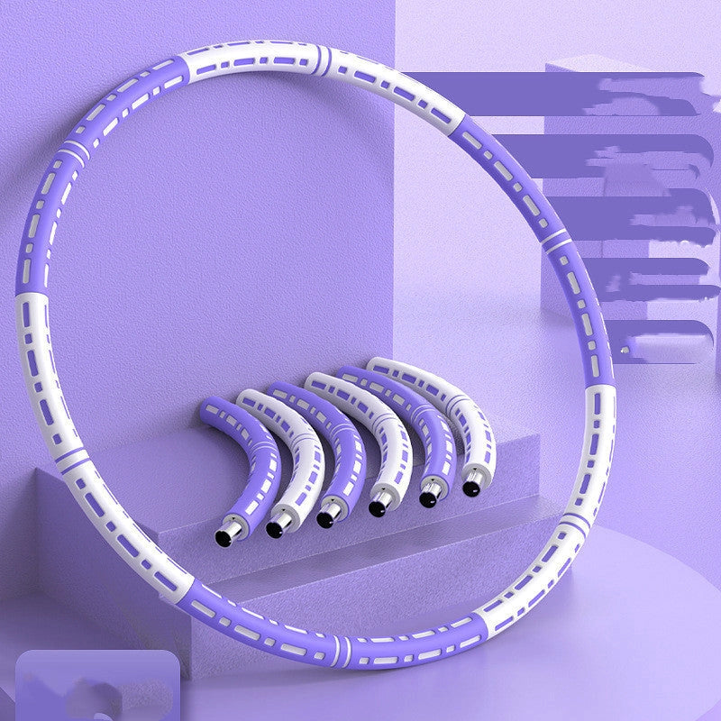 Stainless steel fitness hoop with high elastic foam for waist training