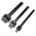 Wuta black manual leather round hole punch tool with multiple tooth configurations