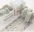 Gift box decoration set with cane paper and salt pocket stickers in multiple basic pattern colours