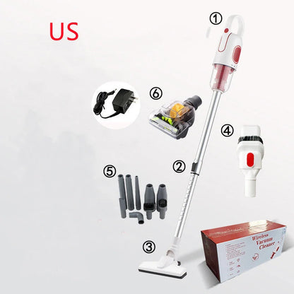 Wireless vacuum cleaner with large suction power for household cleaning