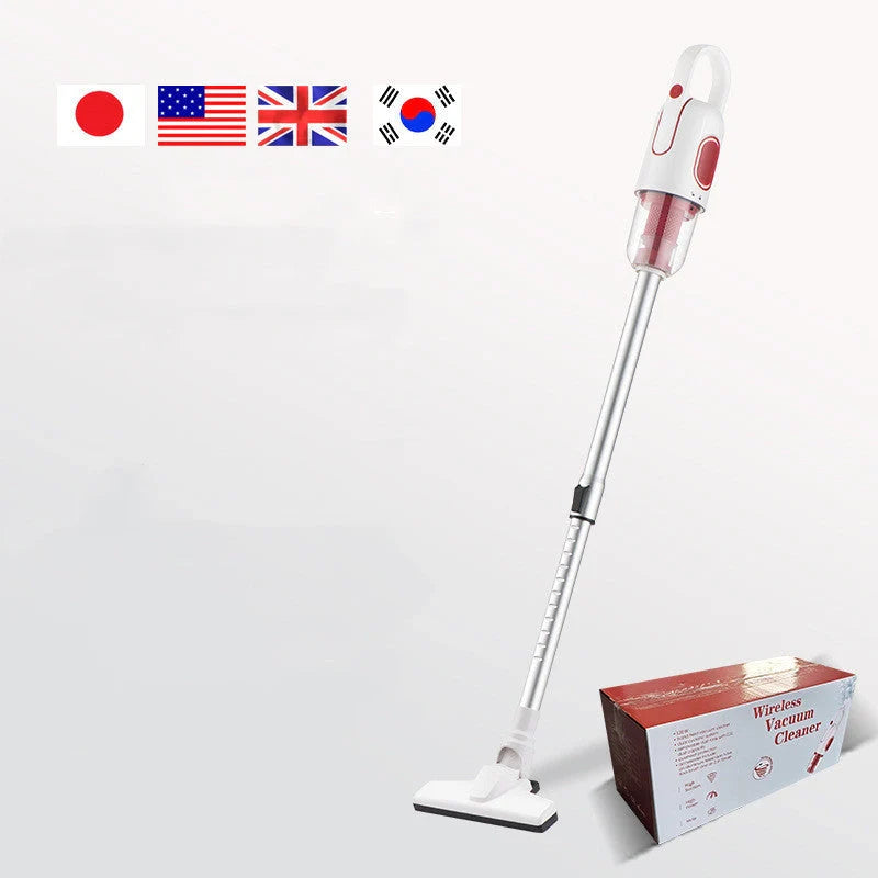 Wireless vacuum cleaner with large suction power for household cleaning