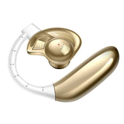Emini UFO hanging ear Bluetooth headset in Gun Black with battery display on side