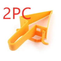 Adjustable Cake Divider Slicer in bright orange, perfect for uniform cake slices
