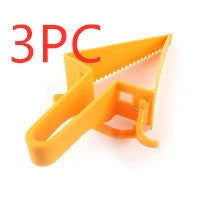 Adjustable Cake Divider Slicer in bright orange, perfect for uniform cake slices