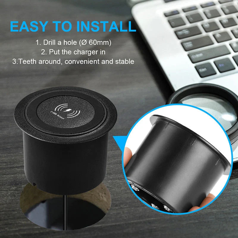 10W Fast Wireless Qi Charger for Huawei and Samsung devices
