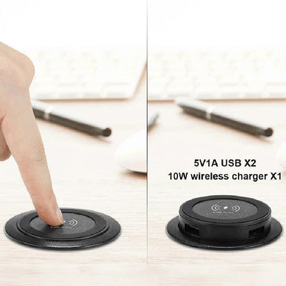 Wireless charging pad with 10W fast charging power, intelligent protection, and universal Qi compatibility