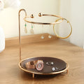 Walnut solid wood key and jewellery hanger storage tray on a wall