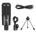 Black Zhongtong AK-6 USB condenser microphone with a heart-shaped polar pattern on a bracket.