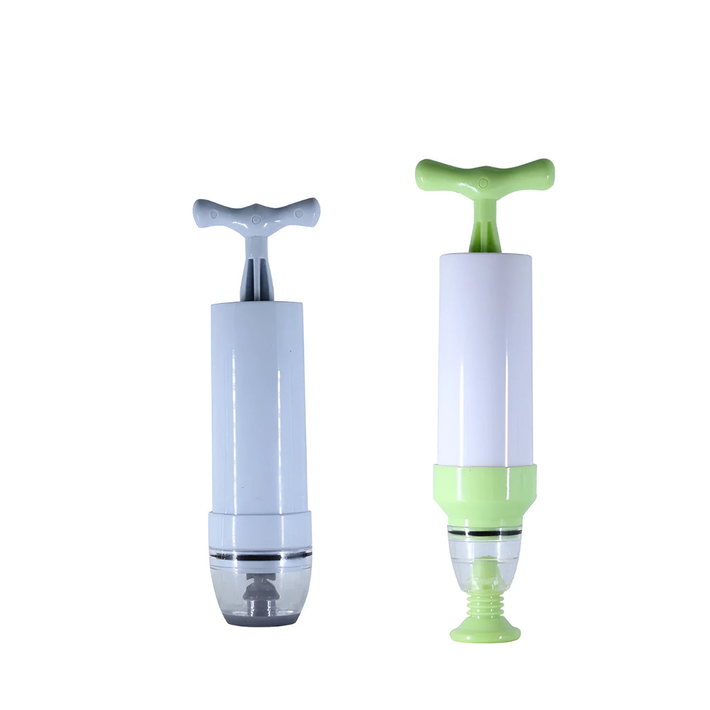 Green manual vacuum compression bag with hand pump for clothes storage compression
