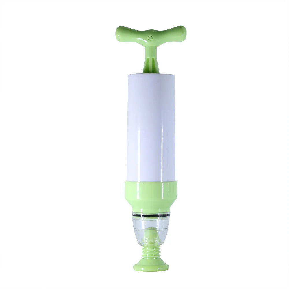 Green manual vacuum compression bag with hand pump for clothes storage compression