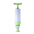 Green manual vacuum compression bag with hand pump for clothes storage compression