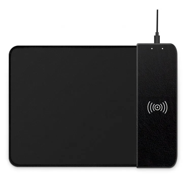Colourful cartoon wireless charging mouse pad with RGB lighting showing 298mm length