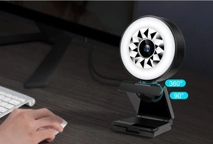 USB computer web camera 1080P with fill light and beauty mode for desktop