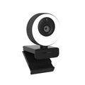 Black USB webcam with magnetic privacy cover on a 1.7m cable for 1080p video