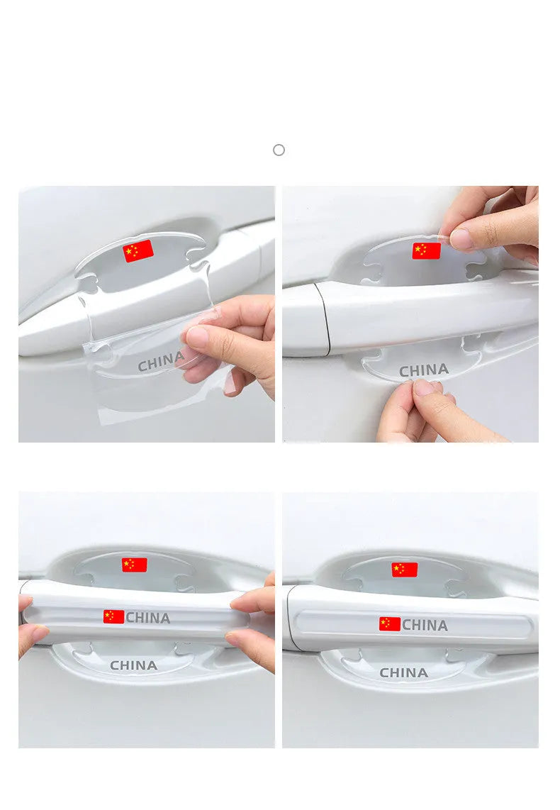 Transparent epoxy car door handle and bowl protective sticker set for Changan models