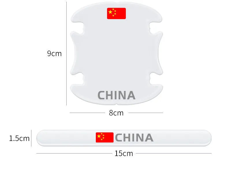 Transparent epoxy car door handle and bowl protective sticker set for Changan models