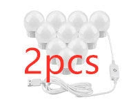 USB Touch Switch LED Mirror Light Bulb with adjustable dimming and natural white light