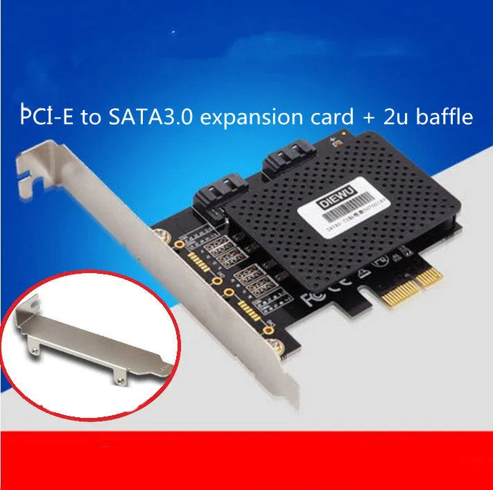 Desktop PCI-E SATA3.0 expansion card with ASM1061 chip and dual SATA/eSATA ports