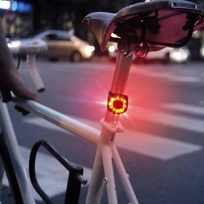 Adjustable angle USB rechargeable bicycle tail light in red