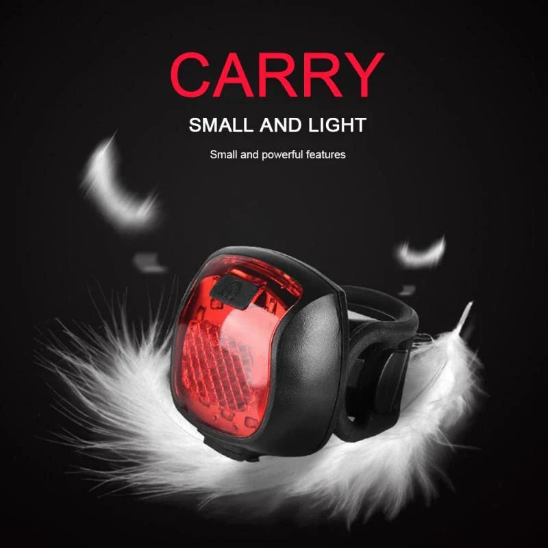 Adjustable angle USB rechargeable bicycle tail light in red