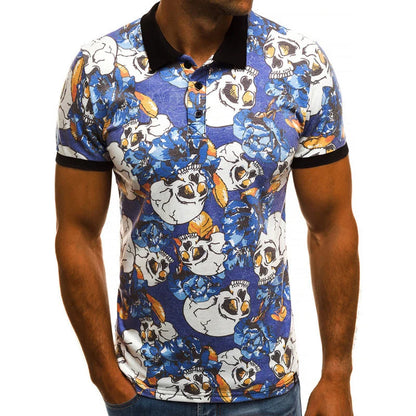 Men's quick-dry polo shirt with 3D mesh printing in various colours