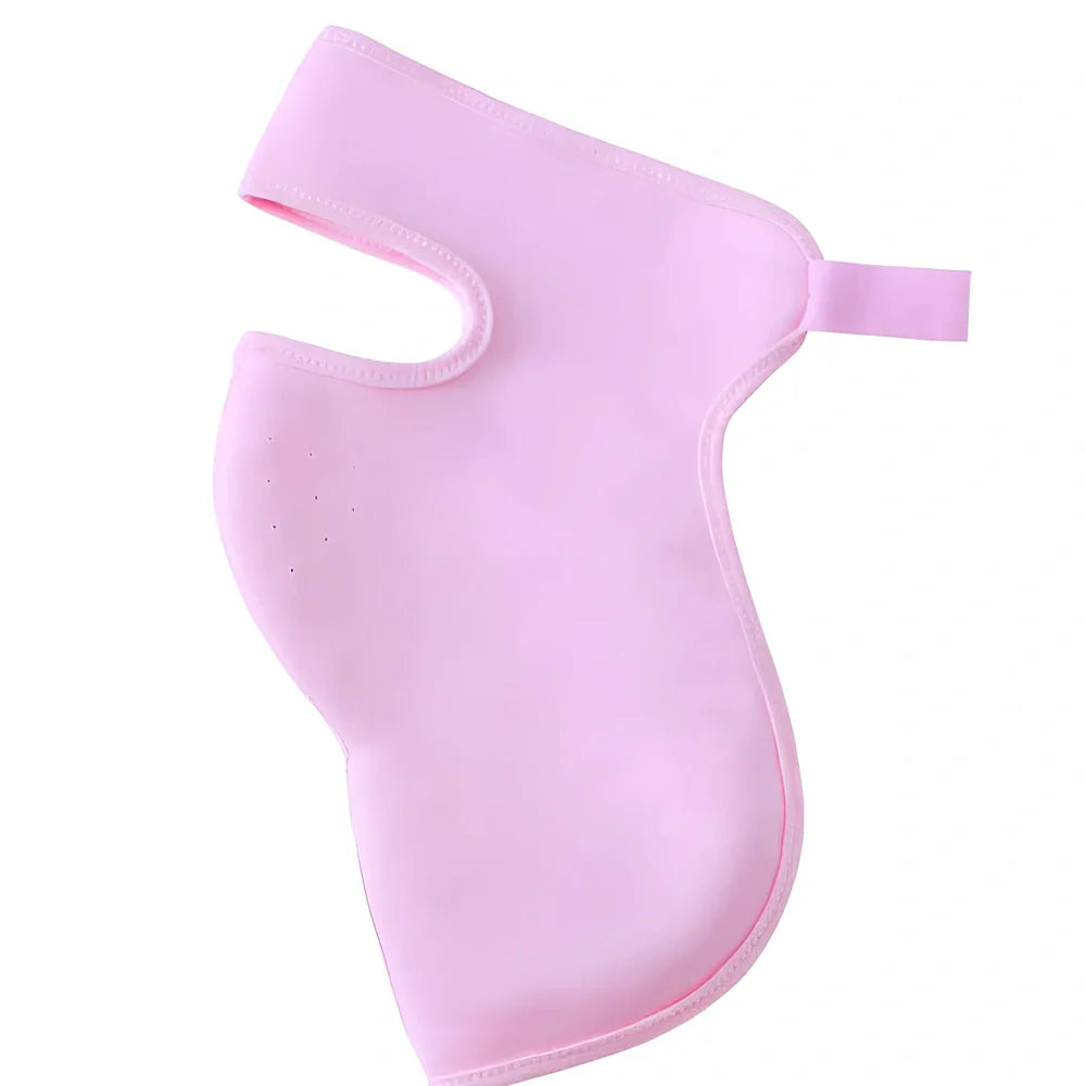 Breathable ice silk full face sun mask for women in navy blue, regular size, protecting eyes and skin from UV rays