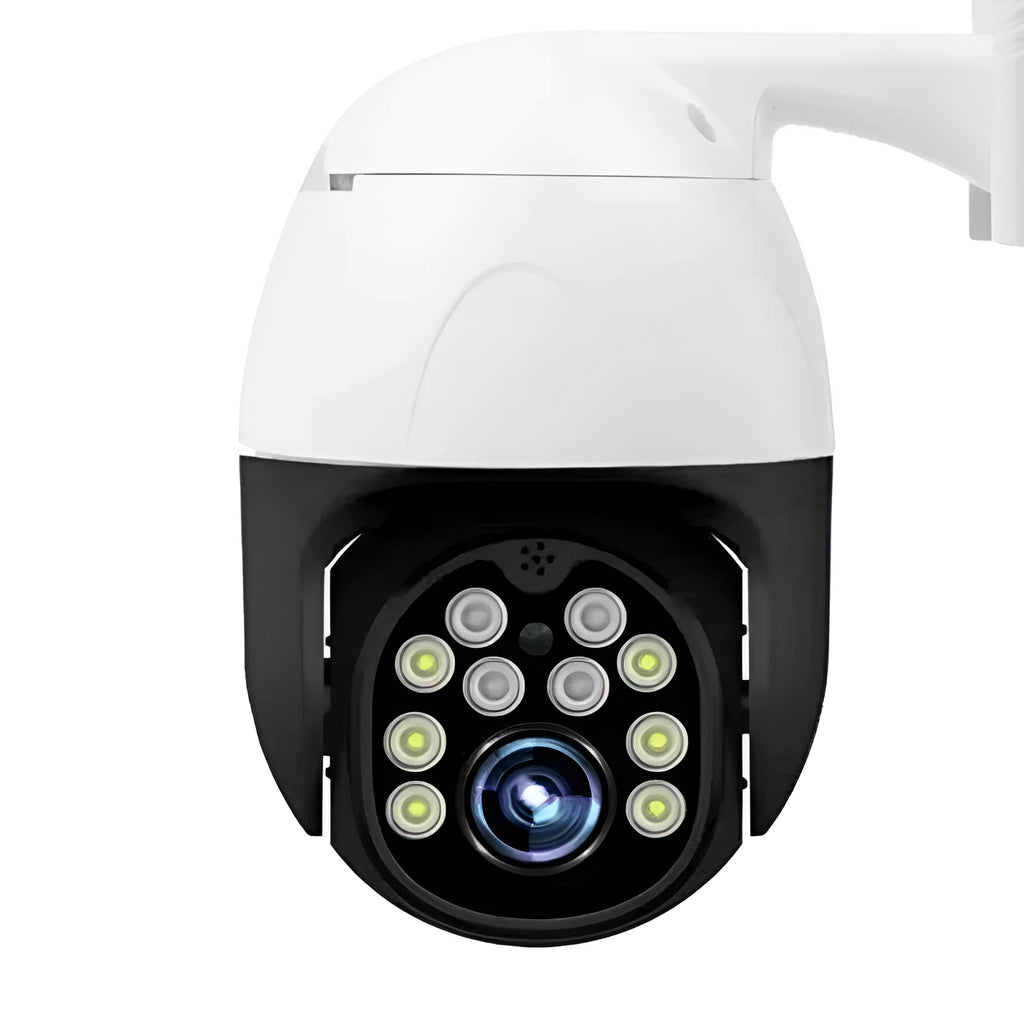 1080P wireless security camera with PTZ, dual-light smart system, ABS plastic housing, 50m infrared night vision