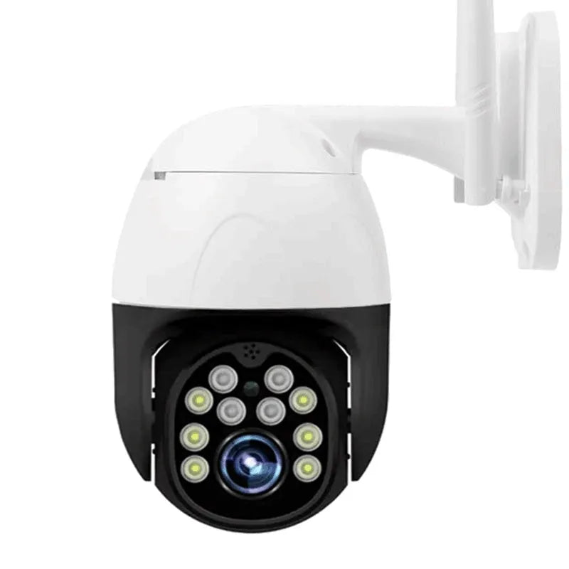 1080P wireless security camera with PTZ, dual-light smart system, ABS plastic housing, 50m infrared night vision
