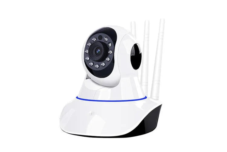 Wireless camera with intelligent rotary head shaker, three antennas, 360 degree rotation, HD night vision, 1080P resolution