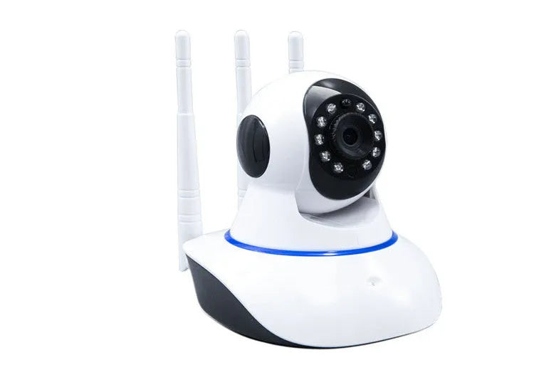 Wireless camera with intelligent rotary head shaker, three antennas, 360 degree rotation, HD night vision, 1080P resolution