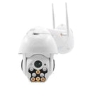 1080P wireless dome camera with 360-degree PTZ, infrared night vision, and motion detection for outdoor surveillance