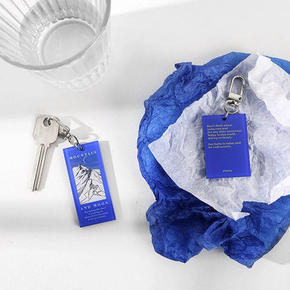Little Happiness Acrylic Key Chain with Aesthetic INS Landscape Cloud Design