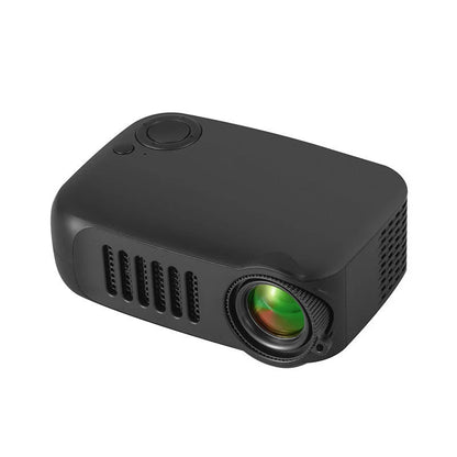 A2000 Mini Portable Smart Projector in orange, white, and black with 1080P HD and 600 lumens brightness