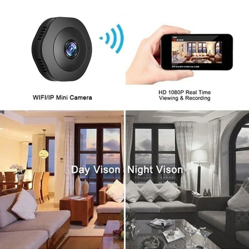1080p HD Mini Camera with Wireless Mobile App and Night Vision Capabilities