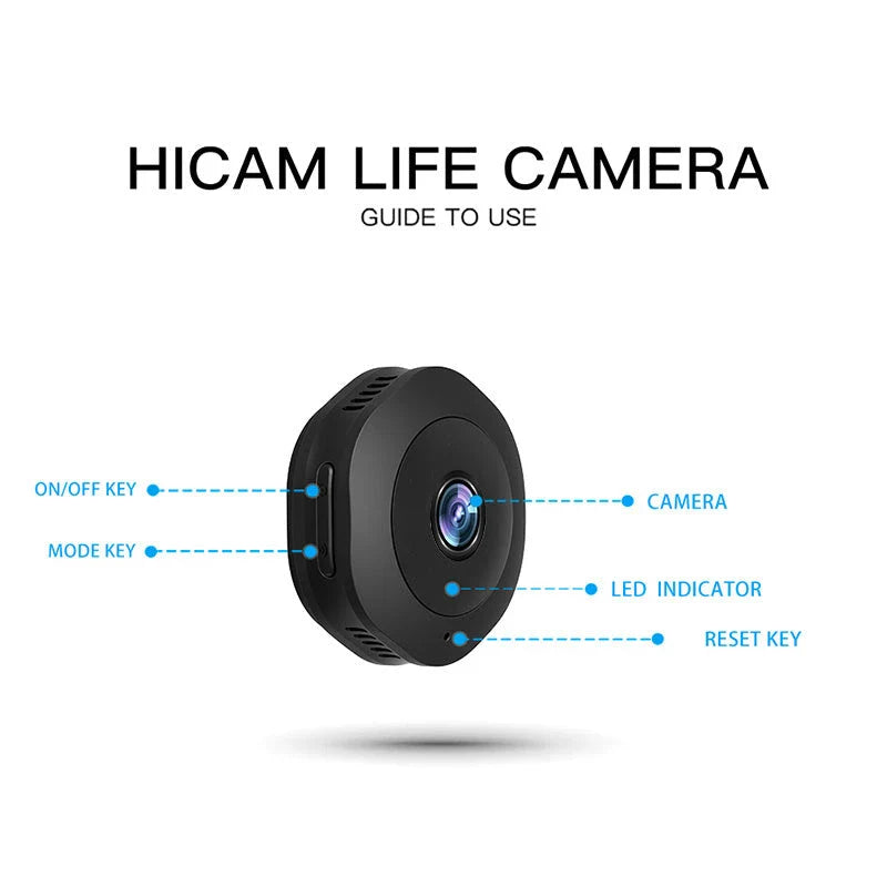 1080p HD Mini Camera with Wireless Mobile App and Night Vision Capabilities