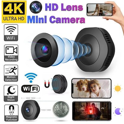1080p HD Mini Camera with Wireless Mobile App and Night Vision Capabilities