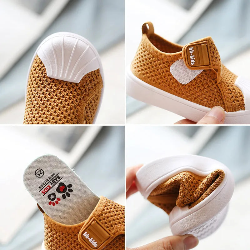 Children's casual sneakers with non-slip PVC sole in yellow, grey, rubber powder, and black colours