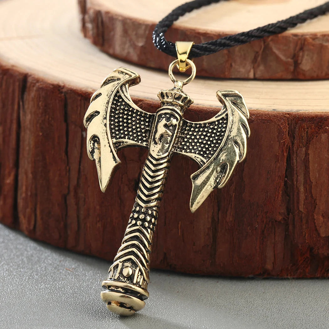 Ancient Greek Viking Axe Necklace in alloy with electroplating finish