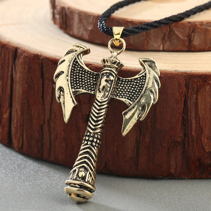 Ancient Greek Viking Axe Necklace in alloy with electroplating finish