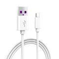 White 1-metre USB data cable for Android or Type-C mobile phone charging and syncing