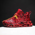 Men's camouflage high-top basketball shoe in microfiber and rubber, shown in multiple colours.