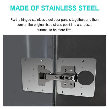 Stainless steel hinge repair installation device for furniture frames