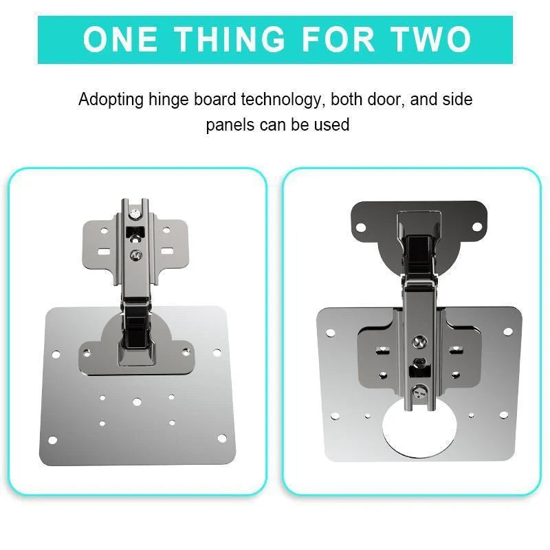 Stainless steel hinge repair installation device for furniture frames