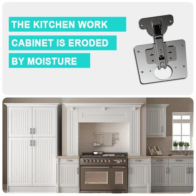 Stainless steel hinge repair installation device for furniture frames