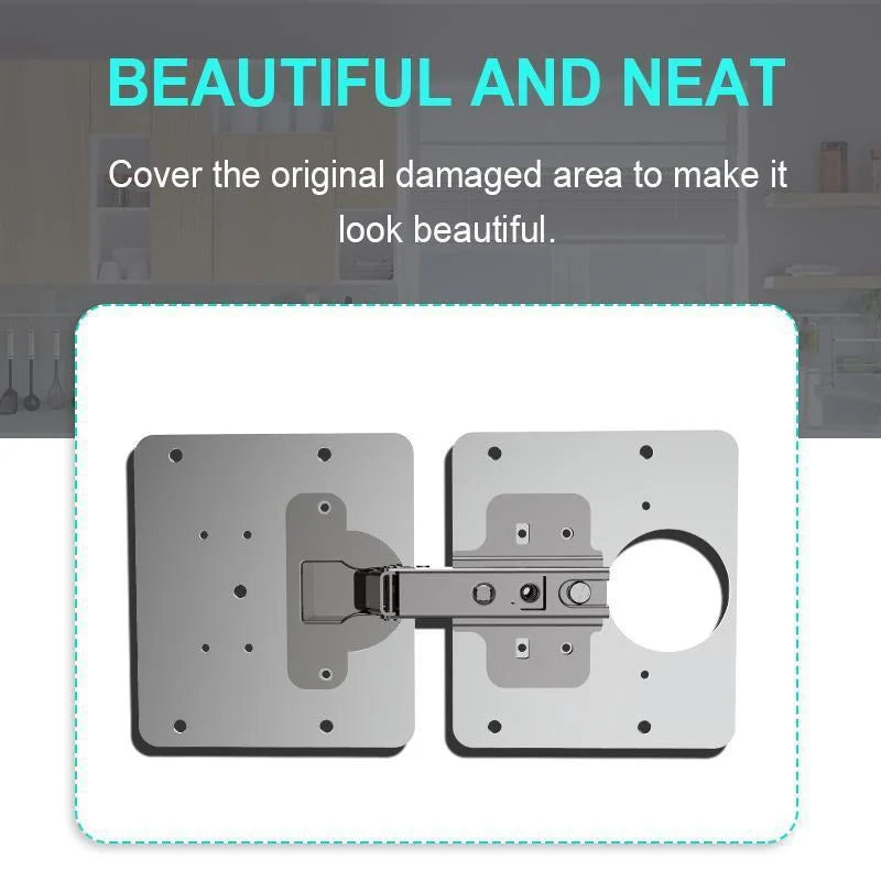 Stainless steel hinge repair installation device for furniture frames