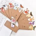 Butterfly paper bookmark with random colours measuring 13.5cm by 5.5cm